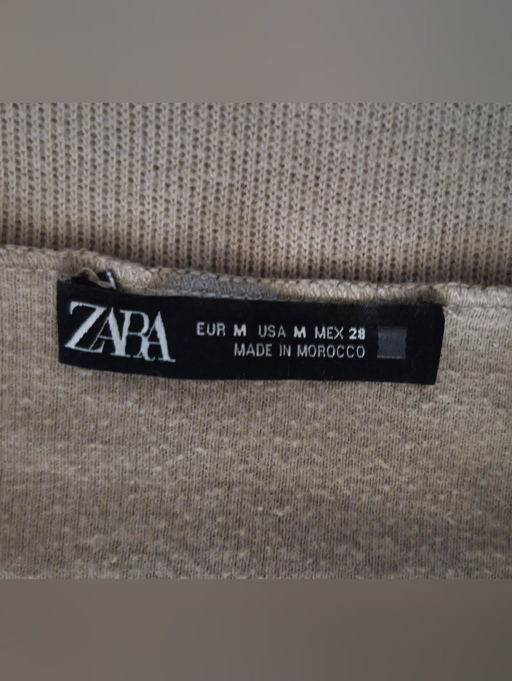 ZARA Ladies Open neck Sweater in Beige